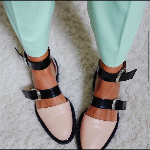 Shoes - Inch2 leather sandals loafers blush with buckles